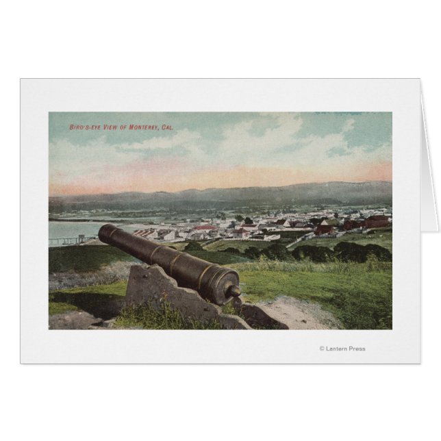 Monterey, CA - Bird's Eye Uitzicht of Monterey (Voorkant Horizontaal)