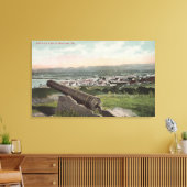 Monterey, CA - Bird's Eye Uitzicht of Monterey Canvas Afdruk (Insitu (Woonkamer))