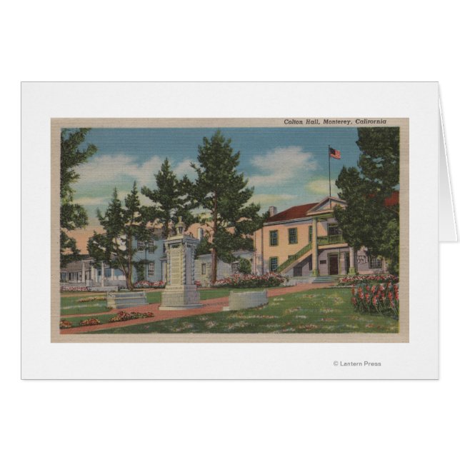 Monterey, CA - Colton Hall Uitzicht en Motivering (Voorkant Horizontaal)
