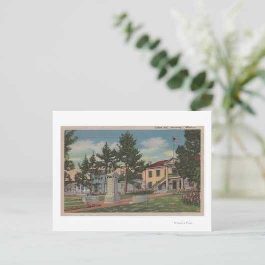 Monterey, CA - Colton Hall Uitzicht en Motivering Briefkaart (Staand voorkant)