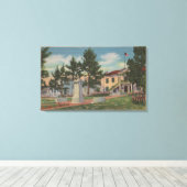 Monterey, CA - Colton Hall Uitzicht en Motivering Canvas Afdruk (Insitu (Houten vloer))
