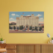 Monterey, CA - Hotel San Carlos Uitzicht Canvas Afdruk (Insitu (Woonkamer))