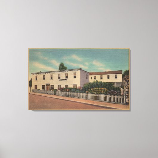 Monterey, CA - Huis van Robert Louis Stevenson Canvas Afdruk (Voorkant)