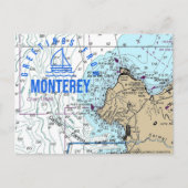 Monterey CA Nautical Chart Briefkaart (Voorkant)