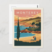 Monterey California Beach Briefkaart (Voorkant / Achterkant)