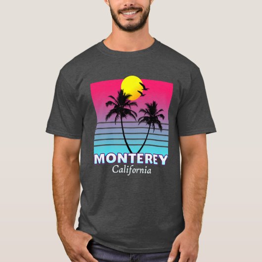 Monterey California Beach Summer Souvenir Oversize T-shirt (Voorkant)