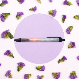 Monterey California Beach Sunset Foto Zwarte Inkt Pen