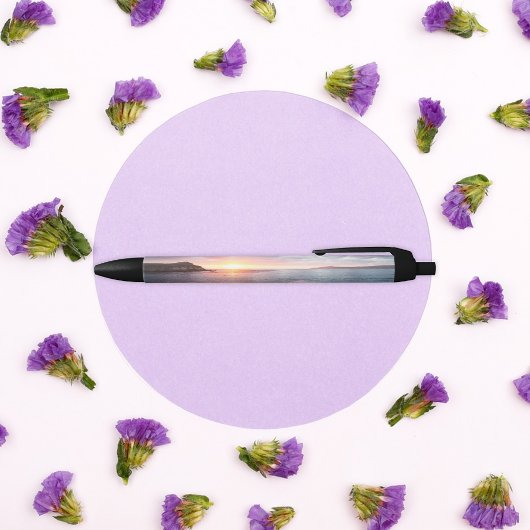 Monterey California Beach Sunset Foto Zwarte Inkt Pen