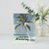 Monterey California  Beach Travel Art Briefkaart (Staand voorkant)