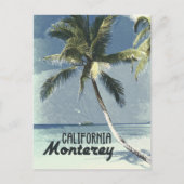 Monterey California  Beach Travel Art Briefkaart (Voorkant)