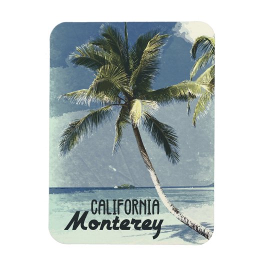 Monterey California  Beach Travel Art Magneet (Verticaal)