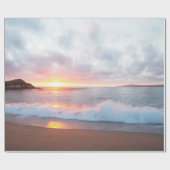 Monterey California Beach Waves Sunset Foto Cadeaupapier (Vlak)