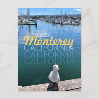 Monterey California Briefkaart Seagull en Sailship