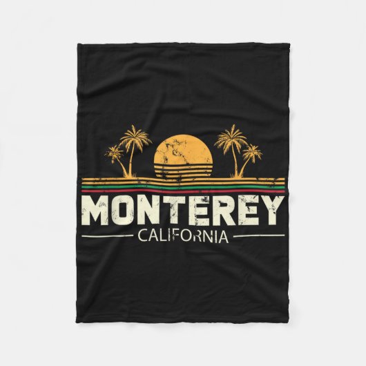 Monterey California cadeau voor een strandliefhebb Fleece Deken (Voorkant)