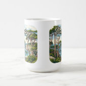 Monterey California Cypress Trees aan de kust van Koffiemok (Center)