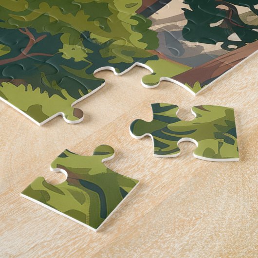 Monterey California Cypress Trees aan de kust van  Legpuzzel (Zijkant)