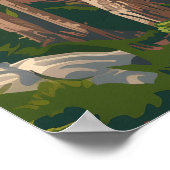 Monterey California Cypress Trees aan de kust van  Poster (Hoek)