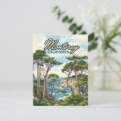 Monterey California Cypress Trees Ocean Coast Kaar (Staand voorkant)