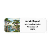 Monterey California Cypress Trees Retouradres Etiket (Voorkant)