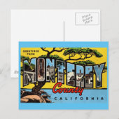 Monterey California Greeting Briefkaart (Voorkant / Achterkant)