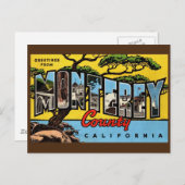Monterey California  Greeting Briefkaart (Voorkant / Achterkant)
