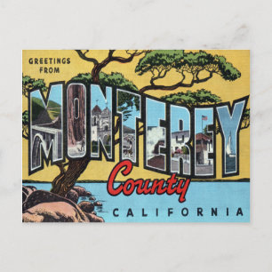 Monterey California Large Letter Briefkaart