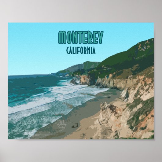 Monterey California Pacific Coast Highway Poster (Voorkant)