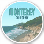 Monterey California Pacific Coast Highway  Sticker (Voorkant)