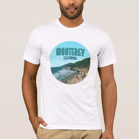Monterey California Pacific Coast Highway T-shirt (Voorkant)