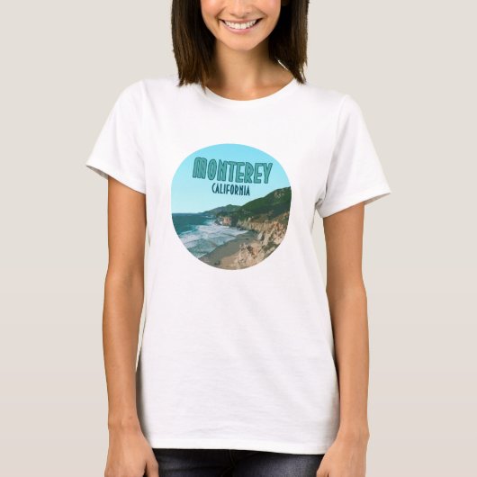 Monterey California Pacific Coast Highway T-shirt (Voorkant)