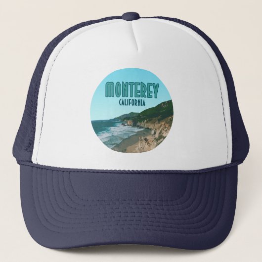 Monterey California Pacific Coast Highway  Trucker Pet (Voorkant)