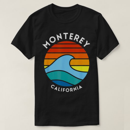 Monterey California Retro Wave T-shirt (Design voorkant)