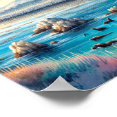 Monterey California USA Travel Places waterverf Poster (Hoek)