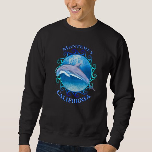 Monterey California Vacation Souvenir Dolphin Trui (Voorkant)