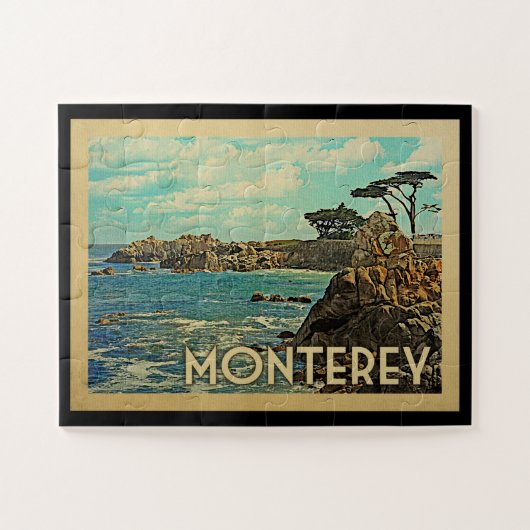 Monterey California Vintage Travel Legpuzzel (Horizontaal)