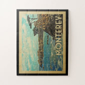 Monterey California Vintage Travel Legpuzzel (Verticaal)