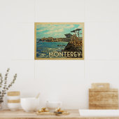 Monterey California Vintage Travel Poster (Keuken)