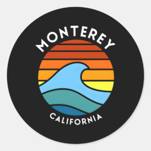 Monterey California Wave Ronde Sticker