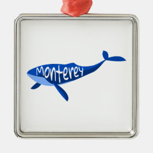 Monterey California Whale Metalen Ornament