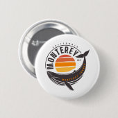 Monterey California Whale Ronde Button 5,7 Cm (Voorkant /achterkant)