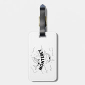 Monterey California Whales Bagagelabel (Achterkant verticaal)