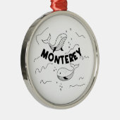 Monterey California Whales Metalen Ornament (Rechts)