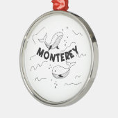 Monterey California Whales Metalen Ornament (Links)