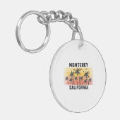 Monterey California Zomer Retro  Vakantie Sleutelhanger (Voorkant Links)