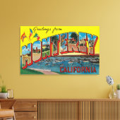 Monterey, Californië - Grote Letter-scènes 2 Canvas Afdruk (Insitu (Woonkamer))