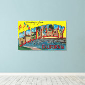 Monterey, Californië - Grote Letter-scènes 2 Canvas Afdruk (Insitu (Houten vloer))