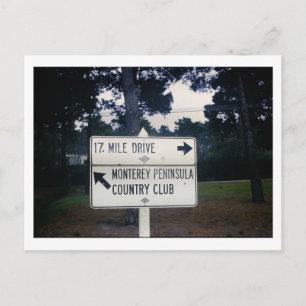 Monterey, Californië verkeersbord Vintage Briefkaart