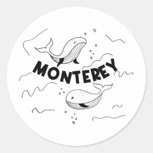 Monterey Californië Walvissen Ronde Sticker