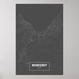 Monterey, Californië (zwart wit) Poster