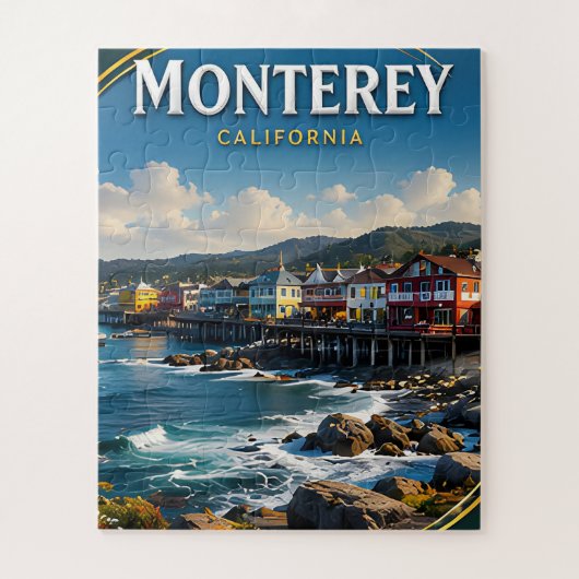 Monterey Cannery Row Kust reisgeschenk Legpuzzel (Verticaal)